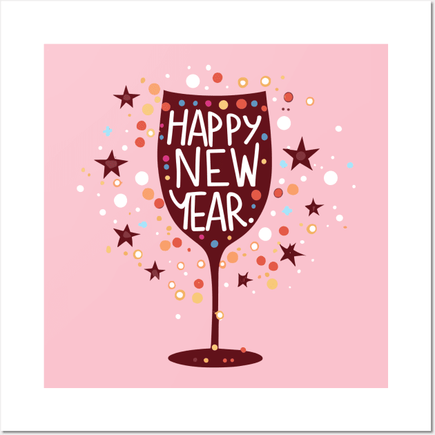 Happy New Year Wall Art by Graceful Designs